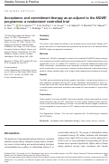 Cover page: Acceptance and commitment therapy as an adjunct to the MOVE! programme: a randomized controlled trial