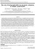 Cover page: The role of hydrograph indices in parameter estimation of rainfall–runoff models