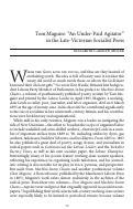 Cover page: Tom Maguire: "An Under-Paid Agitator" in the Late-Victorian Socialist Press