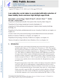 Cover page: Low subjective social status is associated with daily selection of fewer healthy foods and more high-fat/high sugar foods