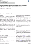 Cover page: Plant community composition and phenological stage drive soil carbon cycling along a tree-meadow ecotone