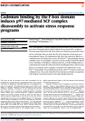 Cover page: Cadmium binding by the F-box domain induces p97-mediated SCF complex disassembly to activate stress response programs