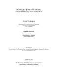 Cover page: Modeling Air Quality for Conformity, Current Deficiencies, and New Directions