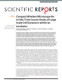 Cover page: Compact Wireless Microscope for In-Situ Time Course Study of Large Scale Cell Dynamics within an Incubator