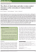 Cover page: The effects of check dams and other erosion control structures on the restoration of Andean bofedal ecosystems