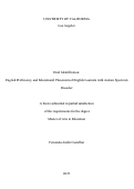 Cover page: Dual Identification: English Proficiency and Educational Placement of English Learners with Autism Spectrum Disorder