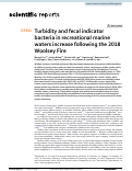 Cover page: Turbidity and fecal indicator bacteria in recreational marine waters increase following the 2018 Woolsey Fire