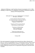 Cover page: Indicators of Moisture and Ventilation System Contamination in U.S. Office Buildings as Risk Factors for Respiratory and Mucous Membrane Symptoms: Analyses of the EPA Base Data