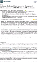 Cover page: Software Tools and Approaches for Compound Identification of LC-MS/MS Data in Metabolomics