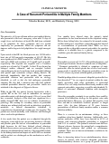 Cover page: A Case of Recurrent Pericarditis in Multiple Family Members