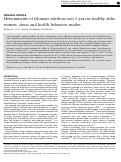 Cover page: Determinants of telomere attrition over 1 year in healthy older women: stress and health behaviors matter