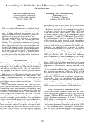 Cover page: Accounting for Similarity-Based Reasoning within a Cognitive Architecture