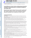 Cover page: Acute differences in blood lipids and inflammatory biomarkers following controlled exposures to cookstove air pollution in the STOVES study