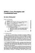 Cover page: SDMCA Laws: Preemption and Constitutional Issues