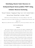 Cover page: Identifying Atomic Scale Structure in Undoped/Doped Semicrystalline P3HT Using Inelastic Neutron Scattering