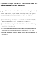 Cover page: Capture of nitrogen dioxide and conversion to nitric acid in a porous metal–organic framework