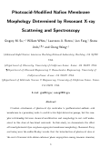 Cover page: Photoacid-Modified Nafion Membrane Morphology Determined by Resonant X‑ray Scattering and Spectroscopy