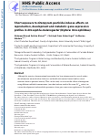 Cover page: Short exposure to nitenpyram pesticide induces effects on reproduction, development and metabolic gene expression profiles in Drosophila melanogaster (Diptera: Drosophilidae)