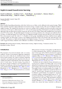 Cover page: Implicit reward-based motor learning