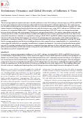 Cover page: Evolutionary Dynamics and Global Diversity of Influenza A Virus