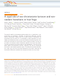 Cover page: A rapid rate of sex-chromosome turnover and non-random transitions in true frogs