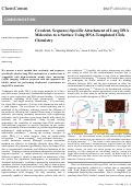 Cover page: Covalent, sequence-specific attachment of long DNA molecules to a surface using DNA-templated click chemistry