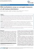 Cover page: DNA methylation arrays as surrogate measures of cell mixture distribution