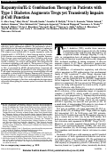 Cover page: Rapamycin/IL-2 combination therapy in patients with type 1 diabetes augments Tregs yet transiently impairs β-cell function