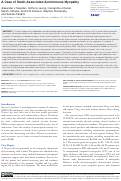 Cover page: A Case of Statin-Associated Autoimmune Myopathy