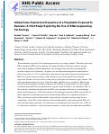 Cover page: Global gene expression response of a population exposed to benzene: A pilot study exploring the use of RNA‐sequencing technology