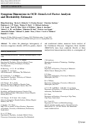 Cover page: Symptom dimensions in OCD: item-level factor analysis and heritability estimates.