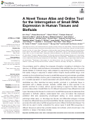 Cover page: A Novel Tissue Atlas and Online Tool for the Interrogation of Small RNA Expression in Human Tissues and Biofluids