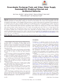 Cover page: Groundwater Exchange Pools and Urban Water Supply Sustainability: Modeling Directed and Undirected Networks