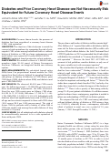 Cover page: Diabetes and Prior Coronary Heart Disease are Not Necessarily Risk Equivalent for Future Coronary Heart Disease Events