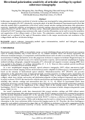 Cover page: Directional polarization sensitivity of articular cartilage by optical coherence tomography
