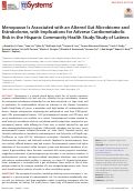 Cover page: Menopause Is Associated with an Altered Gut Microbiome and Estrobolome, with Implications for Adverse Cardiometabolic Risk in the Hispanic Community Health Study/Study of Latinos