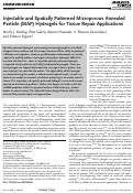 Cover page: Injectable and Spatially Patterned Microporous Annealed Particle (MAP) Hydrogels for Tissue Repair Applications