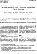 Cover page: Sentinel Case of Candida auris in the Western United States Following Prolonged Occult Colonization in a Returned Traveler from India