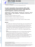 Cover page: Isocaloric manipulation of macronutrients within a high-carbohydrate/moderate-fat diet induces unique effects on hepatic lipogenesis, steatosis and liver injury