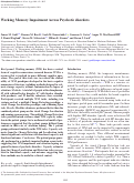 Cover page: Working Memory Impairment Across Psychotic disorders