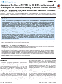 Cover page: Assessing the role of STAT3 in DC differentiation and autologous DC immunotherapy in mouse models of GBM.