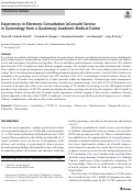 Cover page: Experiences in Electronic Consultation (eConsult) Service in Gynecology from a Quaternary Academic Medical Center