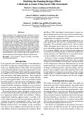 Cover page: Modeling the Dunning-Kruger Effect: A Rational Account of Inaccurate Self-Assessment