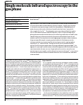 Cover page: Single molecule infrared spectroscopy in the gas phase.