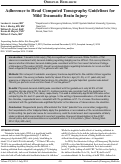 Cover page: Adherence to Head Computed Tomography Guidelines in the  Setting of Mild Traumatic Brain Injury