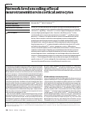Cover page: Network-level encoding of local neurotransmitters in cortical astrocytes