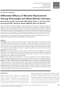 Cover page: Differential Efficacy of Nicotine Replacement Among Overweight and Obese Women Smokers.