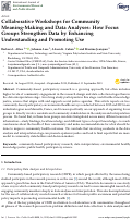 Cover page: Collaborative Workshops for Community Meaning-Making and Data Analyses: How Focus Groups Strengthen Data by Enhancing Understanding and Promoting Use