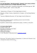 Cover page: Are self-identified “disadvantaged” students less likely to enter surgical residencies? A single-institution study