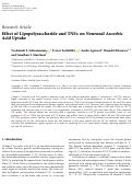 Cover page: Effect of Lipopolysaccharide and TNFα on Neuronal Ascorbic Acid Uptake